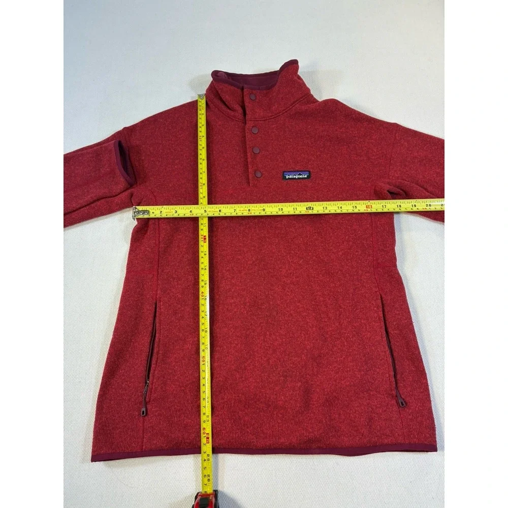 Patagonia Women's Better Sweater Marsupial‎ Snap-T Fleece Pullover Red Medium